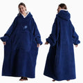 Extra Long Wearable Hooded Blanket with Sleeves