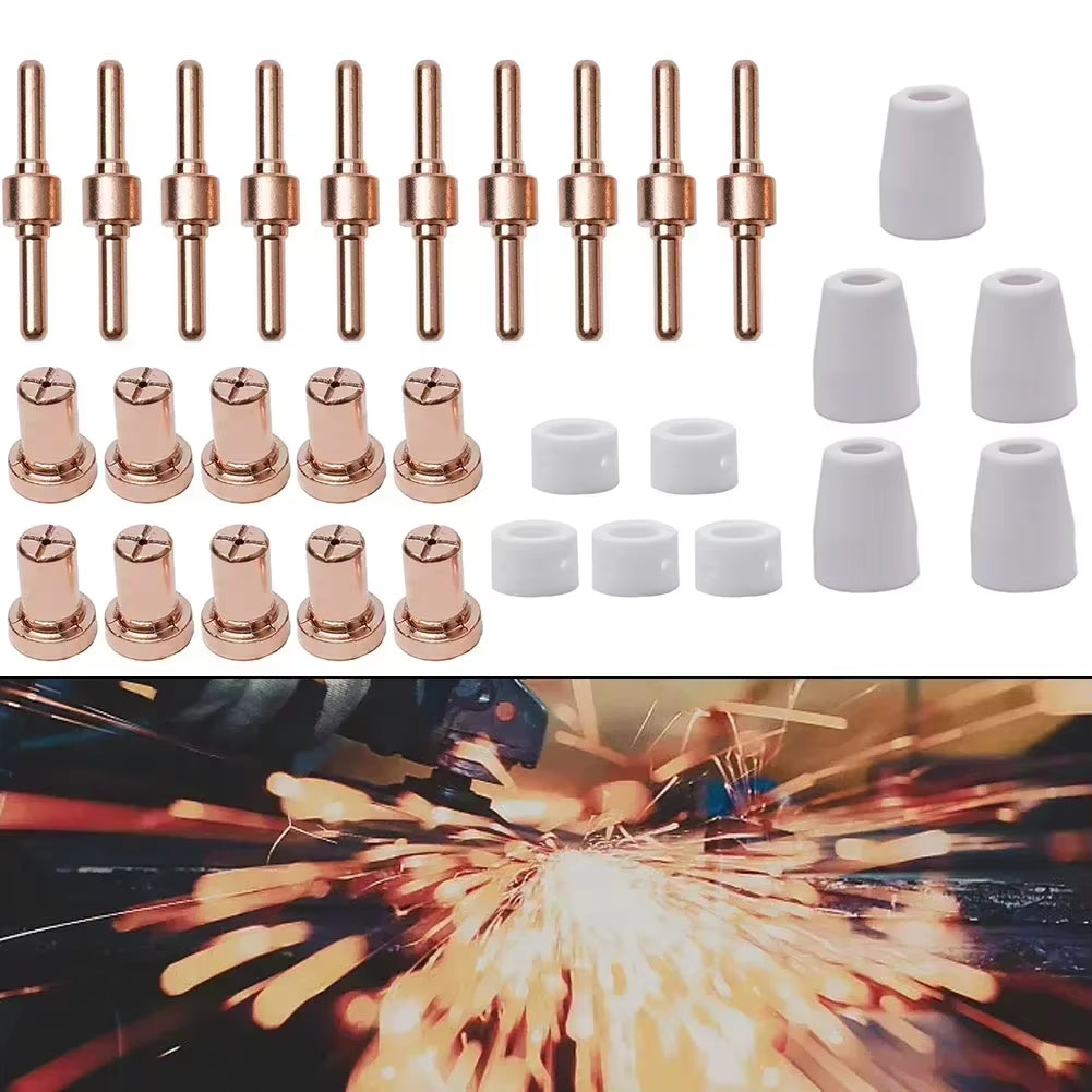 Welding Plasma Cutter Consumables Kit 30 Pc for PT-31 CUT-40 Torches – image 5