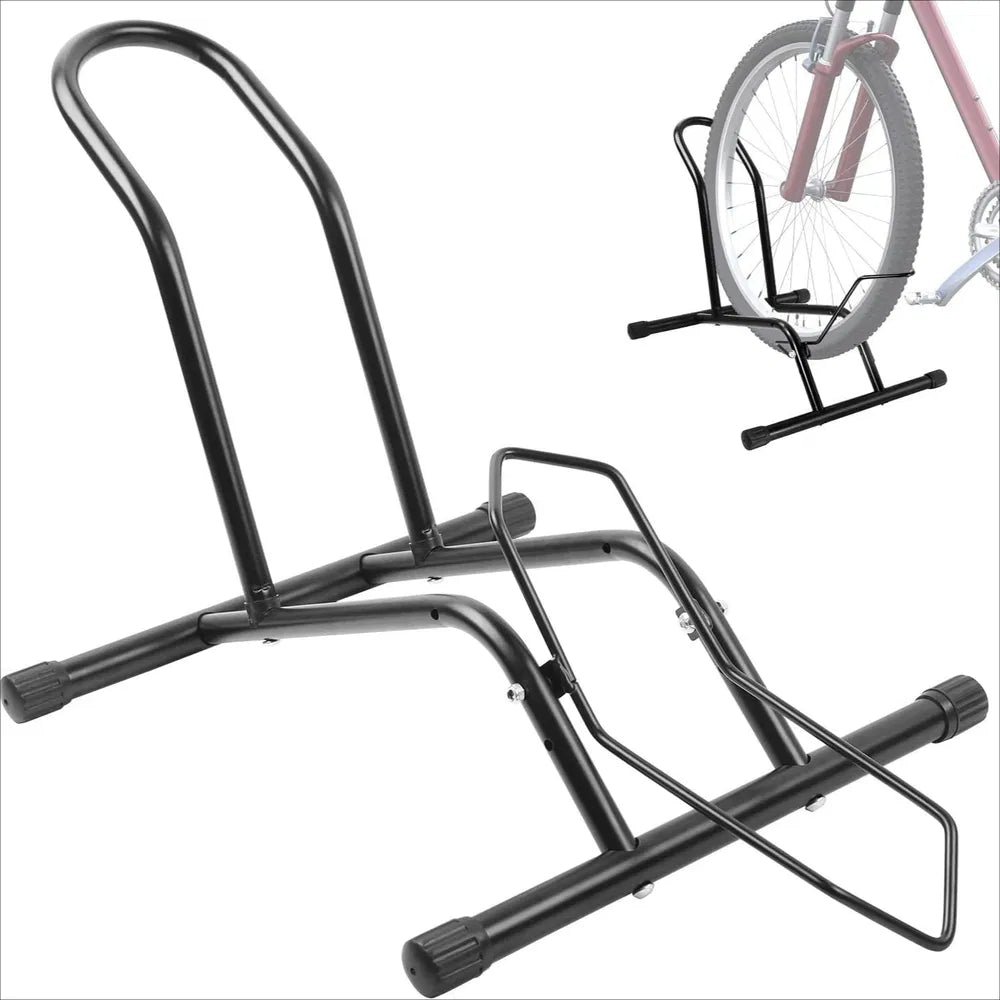 Bike Floor Stand, 2-in-1 Wheel Rack for 16–29 in Bikes