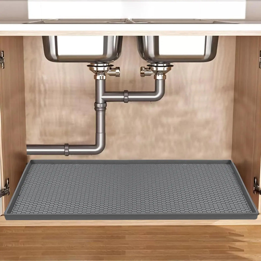 Under Sink Mat – 34 x 22 in Silicone Cabinet Liner Drip Tray – image 2