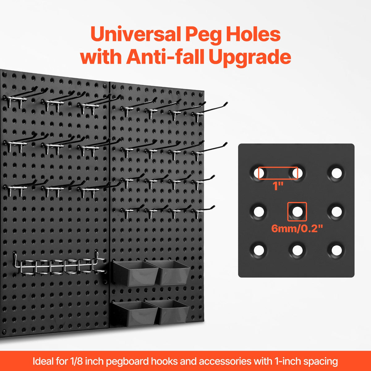 Metal Pegboard Panels 4-Pack, 24 x 12 in Garage Wall Tool Organizer – image 5