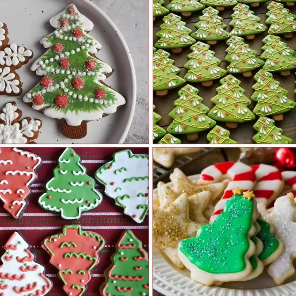 Christmas Cookie Cutter Set – 3 Pc Stainless Steel Tree Molds – image 6