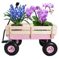 All Terrain Garden Wagon with Wood Railing and Air Tires, 176 lb – image 1