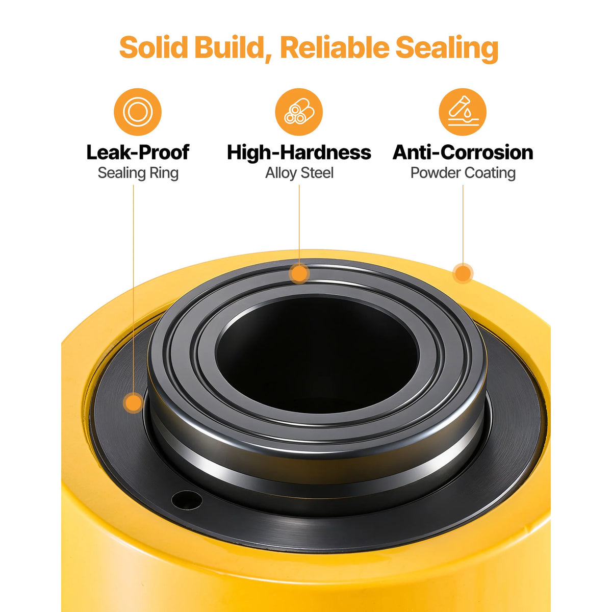 Hollow Plunger Hydraulic Cylinder 60 Ton, 2 in Stroke Ram Jack – image 6