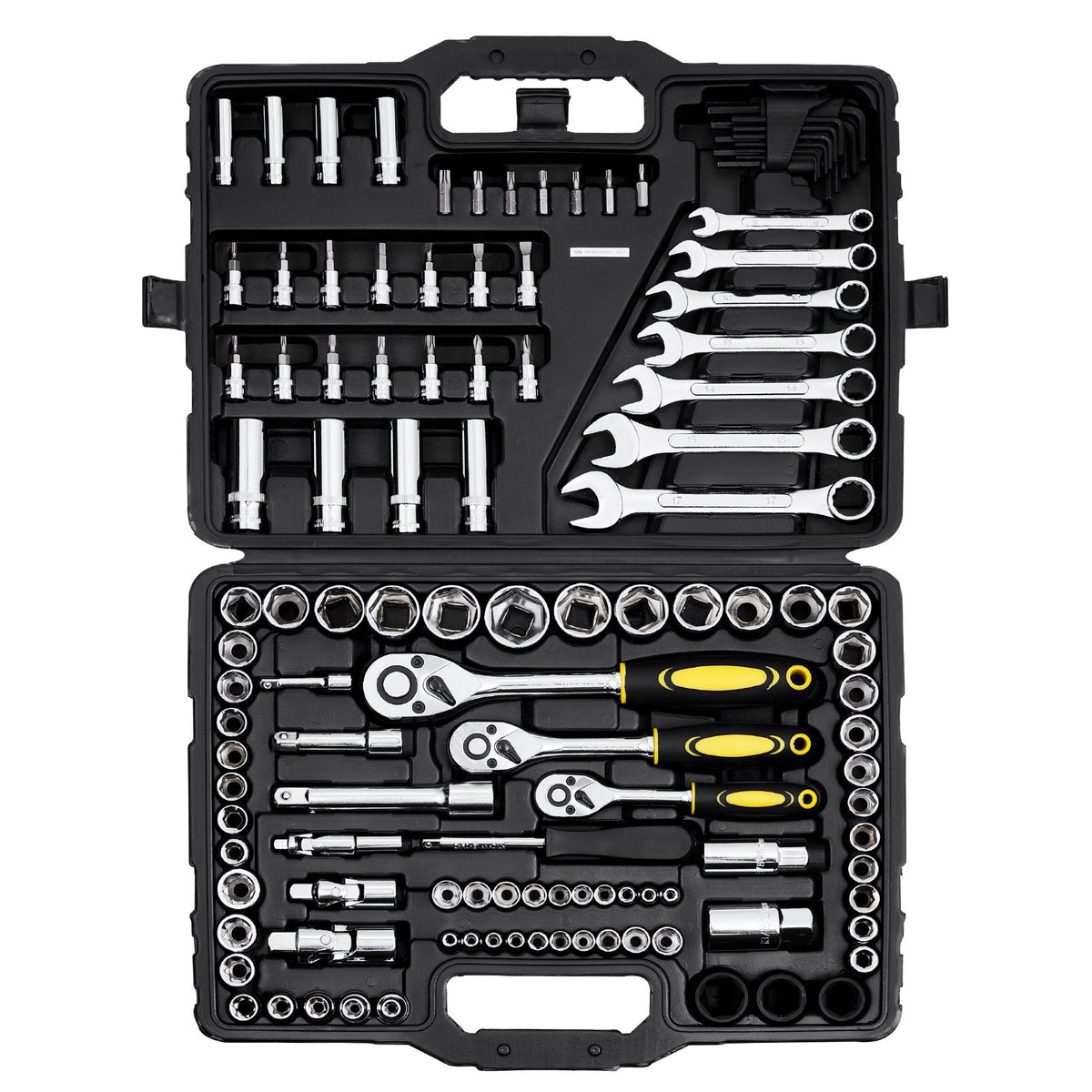 Mechanics Tool Set – 121 Pc SAE and Metric Socket Kit with Case