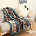 Sherpa Flannel Throw Blanket 59 x 79 In, Double Layer Reversible
