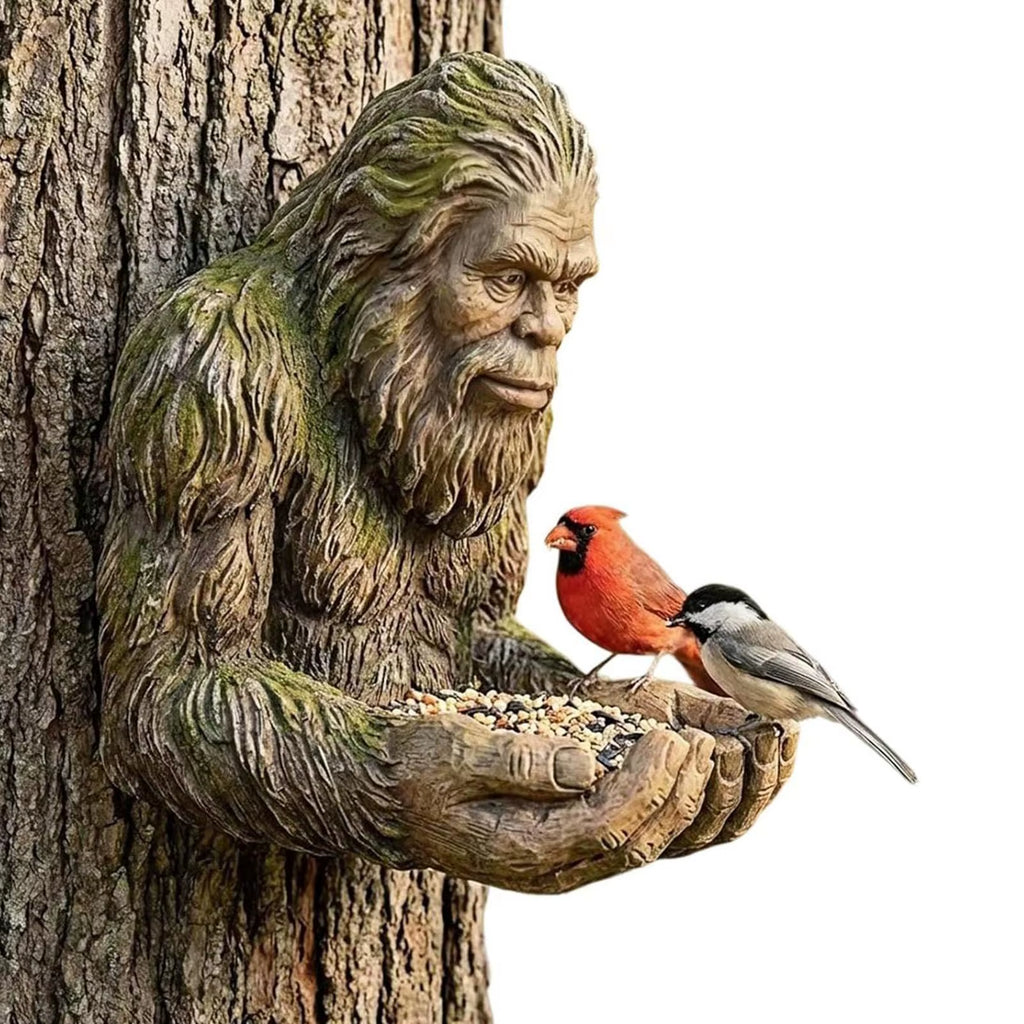 Bigfoot Bird Feeder, Resin Tree Sculpture for Outdoor Yard – image 2