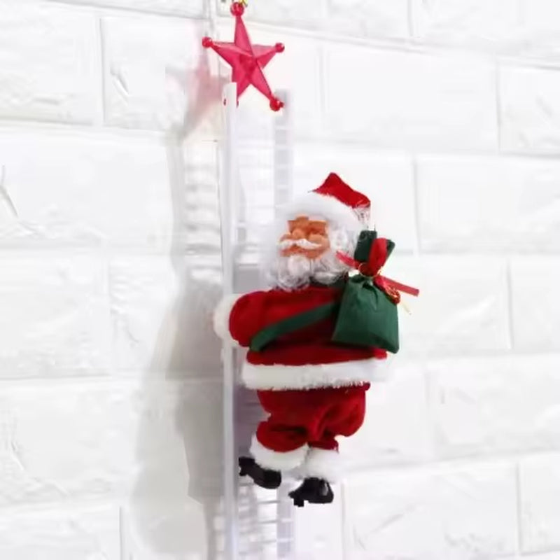 Climbing Santa Ornament – Musical LED Christmas Ladder Decor – image 8