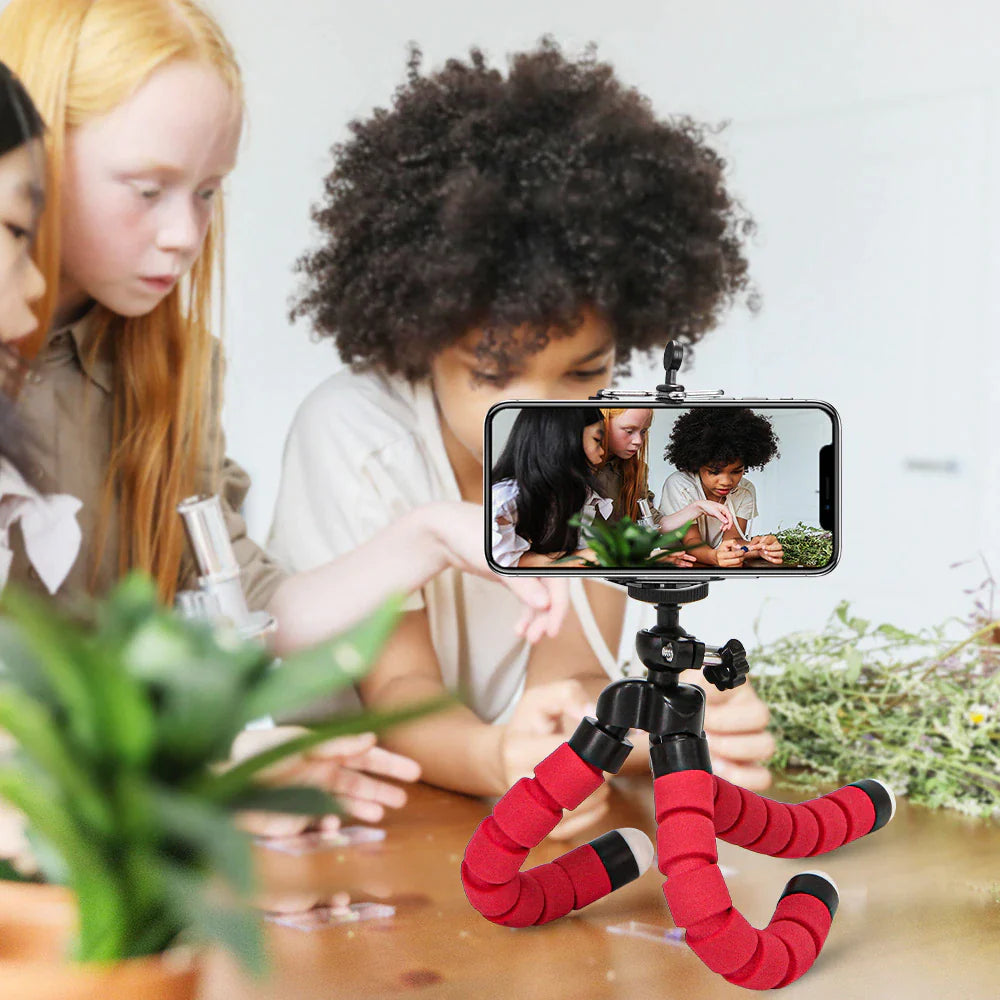 Phone Tripod, Flexible Mini Octopus Stand with Phone Clip – image 2