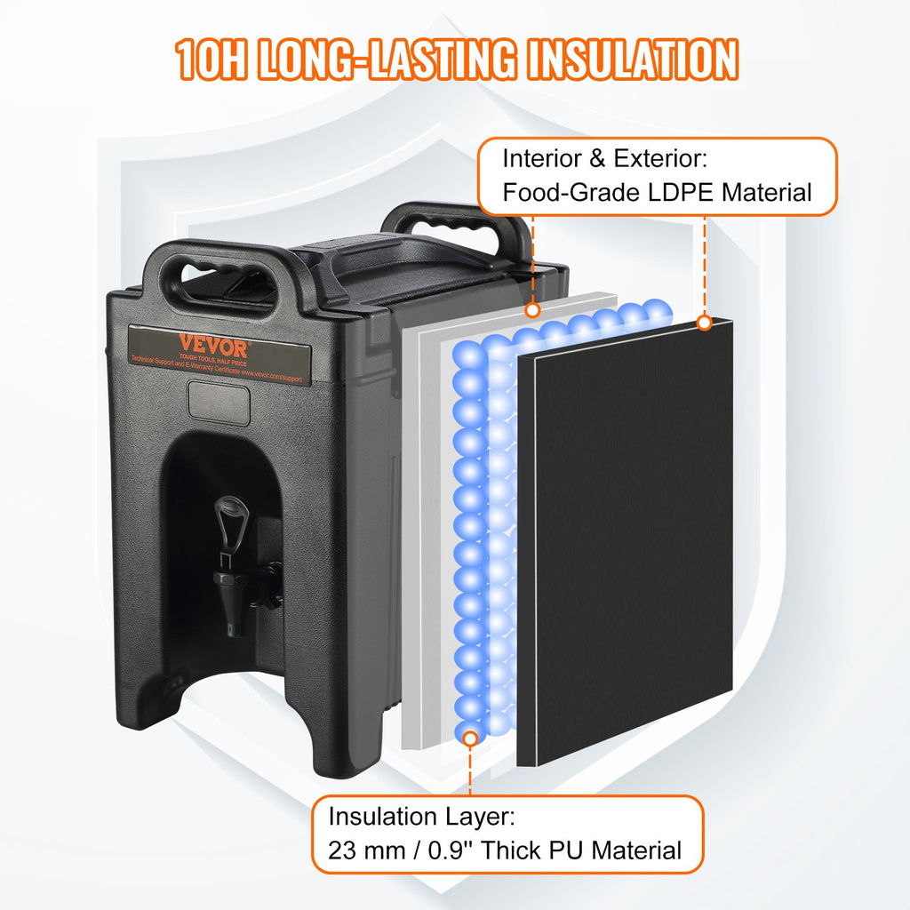 2.5 Gallon Insulated Hot and Cold Drink Carrier with Latching Lid – image 4
