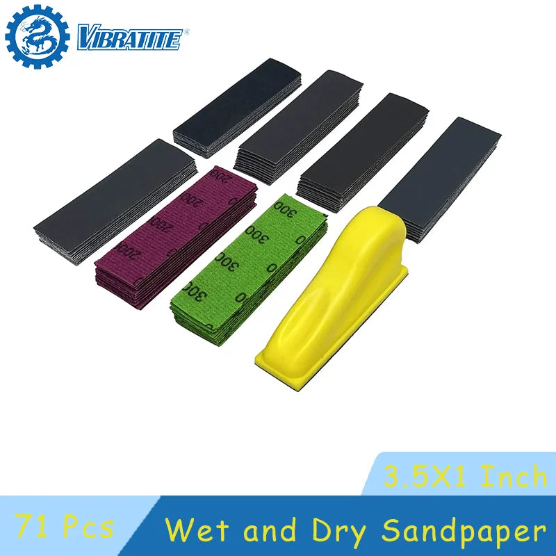 Mini Sanding Block Kit 71 Pcs – Hook and Loop Sandpaper 400–3000 – image 2
