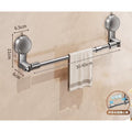 Suction Cup Towel Bar - Adjustable No-Drill Bathroom Towel Rod