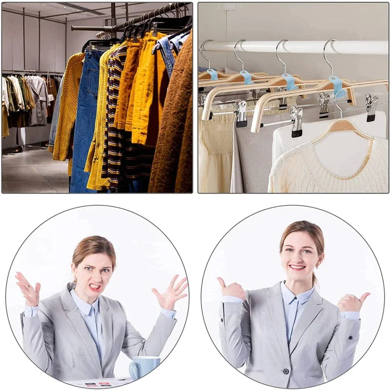 Hanger Connector Hooks – 40 Pc Space-Saving Closet Hanger Clips – image 6