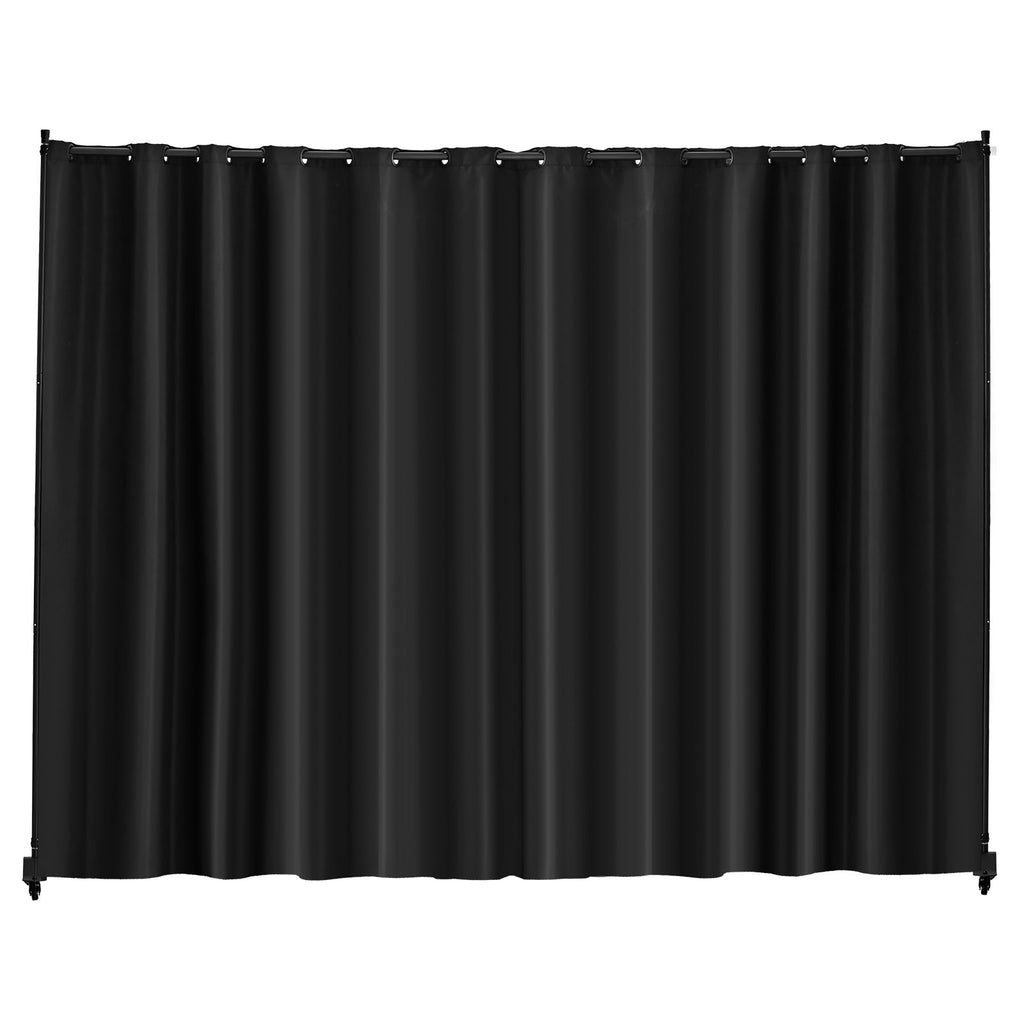 Rolling Curtain Room Divider Stand with Lockable Wheels – image 2
