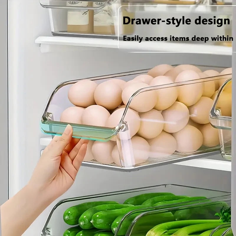 Fridge Can Dispenser Bin - Clear Stackable Soda Can Organizer – image 3