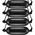 Inflatable Ribbed Boat Fenders 8.5 x 26 in, 4 Pack with Pump – image 1