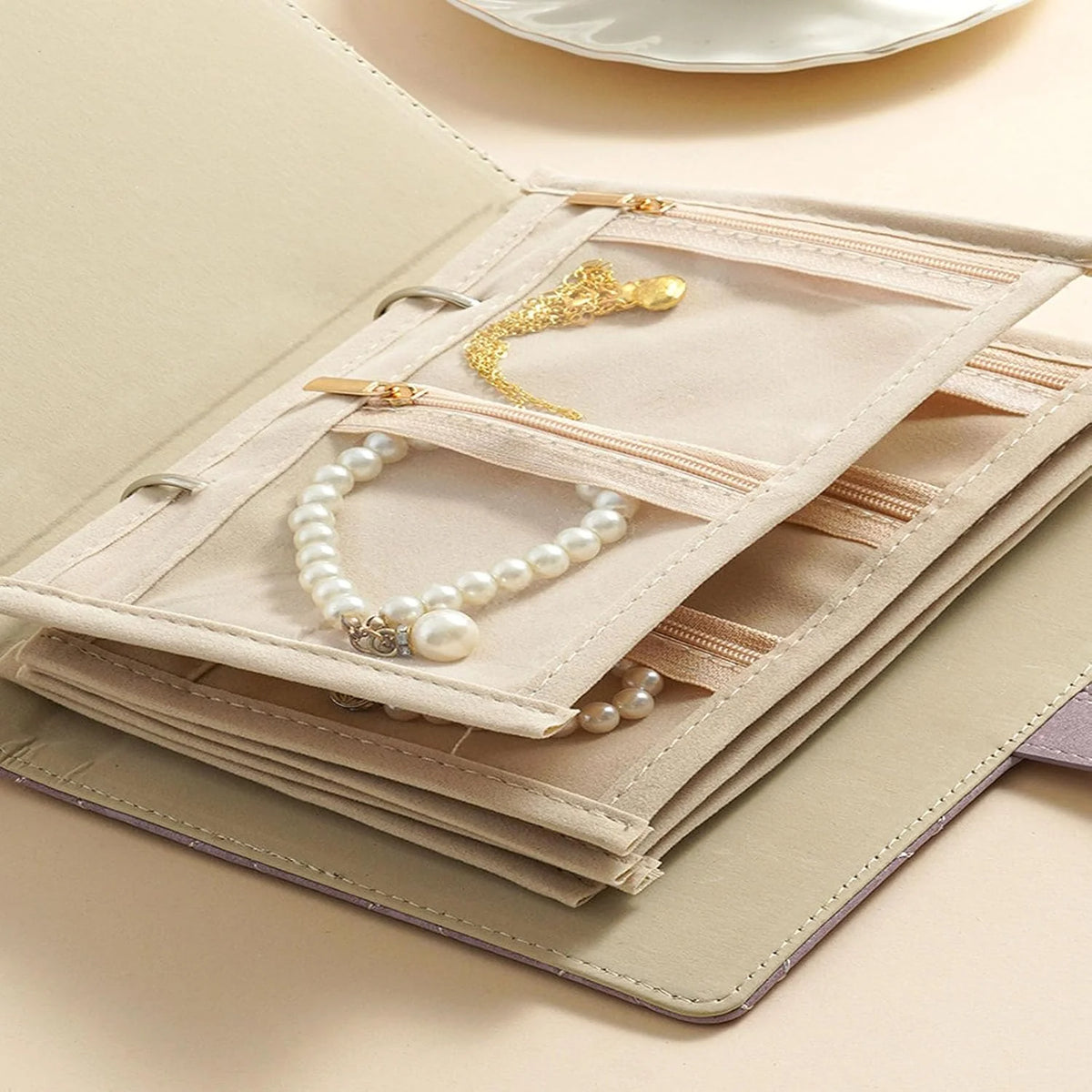 Travel Jewelry Notebook Organizer – 5 Detachable Binder Pages – image 3