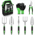8-Piece Garden Hand Tool Set with Storage Bag and Gloves