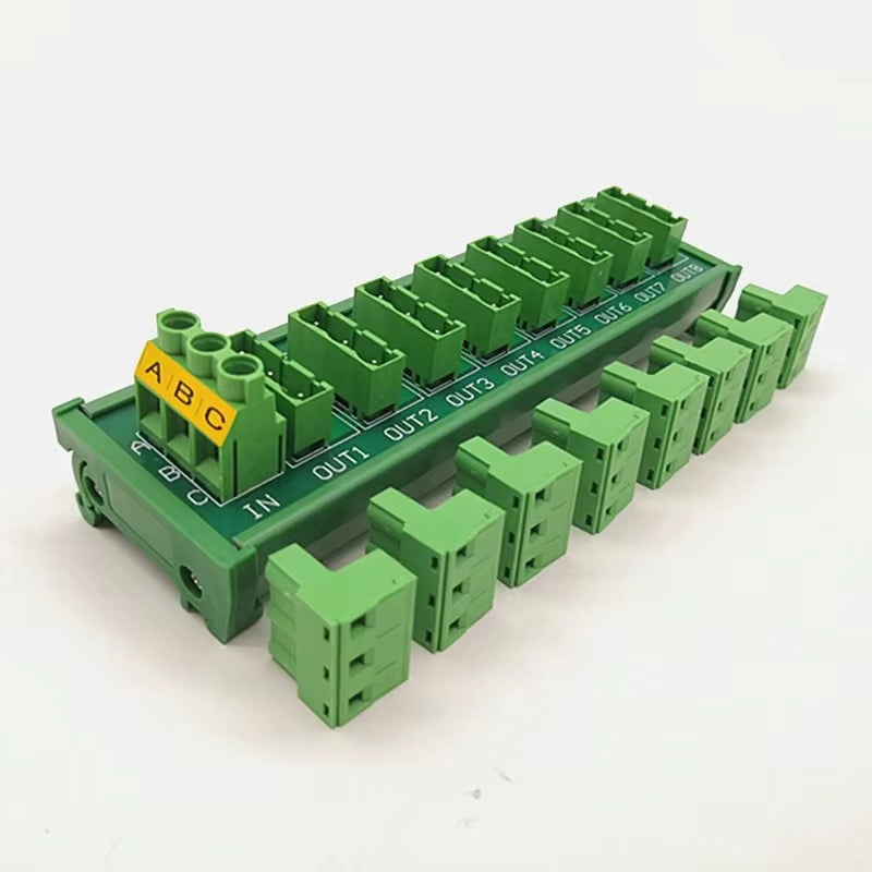 DIN Rail Distribution Terminal Block, Pluggable 3-Row Module – image 5