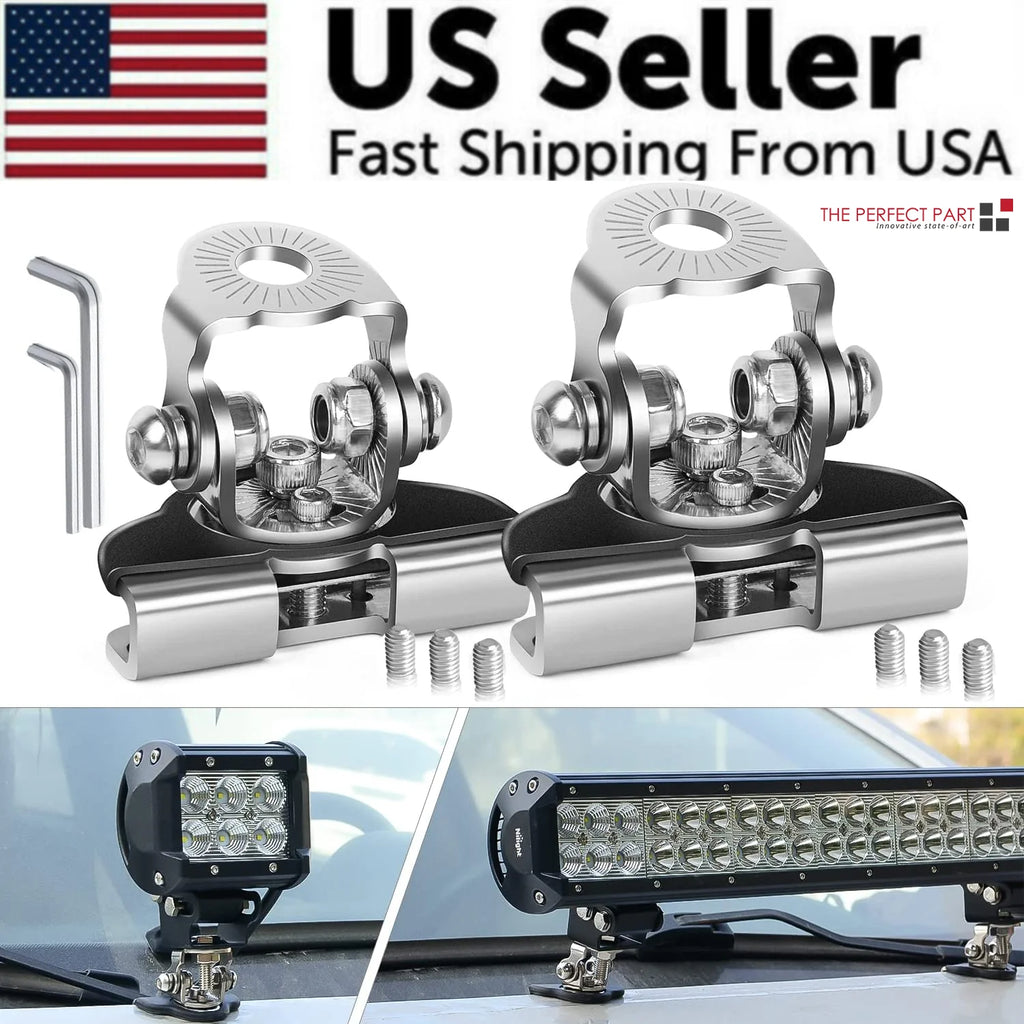 Light Bar Mount Brackets 2-Pack – Hood Pillar Clamp