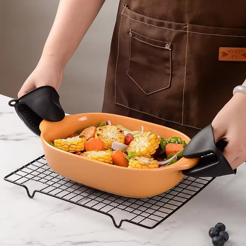 Silicone Pinch Oven Mitts 2-Pack - Heat Resistant Non-Slip Pot Holders – image 3