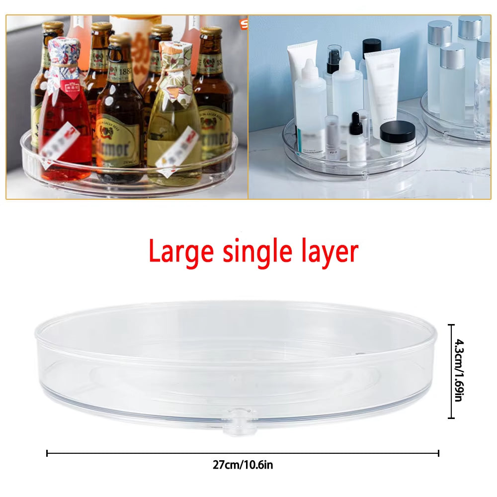 Rotating Turntable Organizer - Clear Spinning Spice & Vanity Tray – image 8