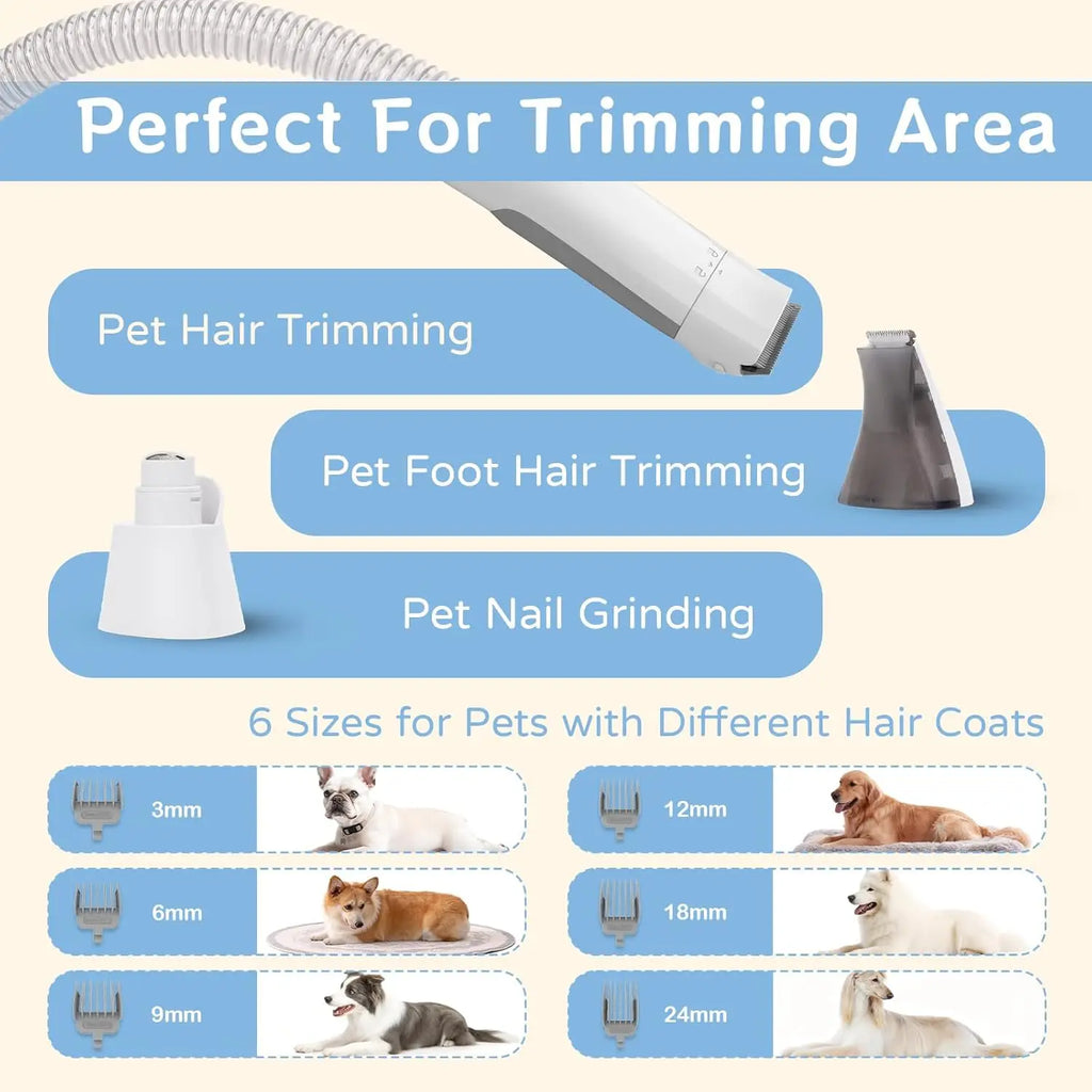 Dog Grooming Vacuum Kit, 7-in-1 Pet Clipper & Shedding Vacuum Brush – image 4