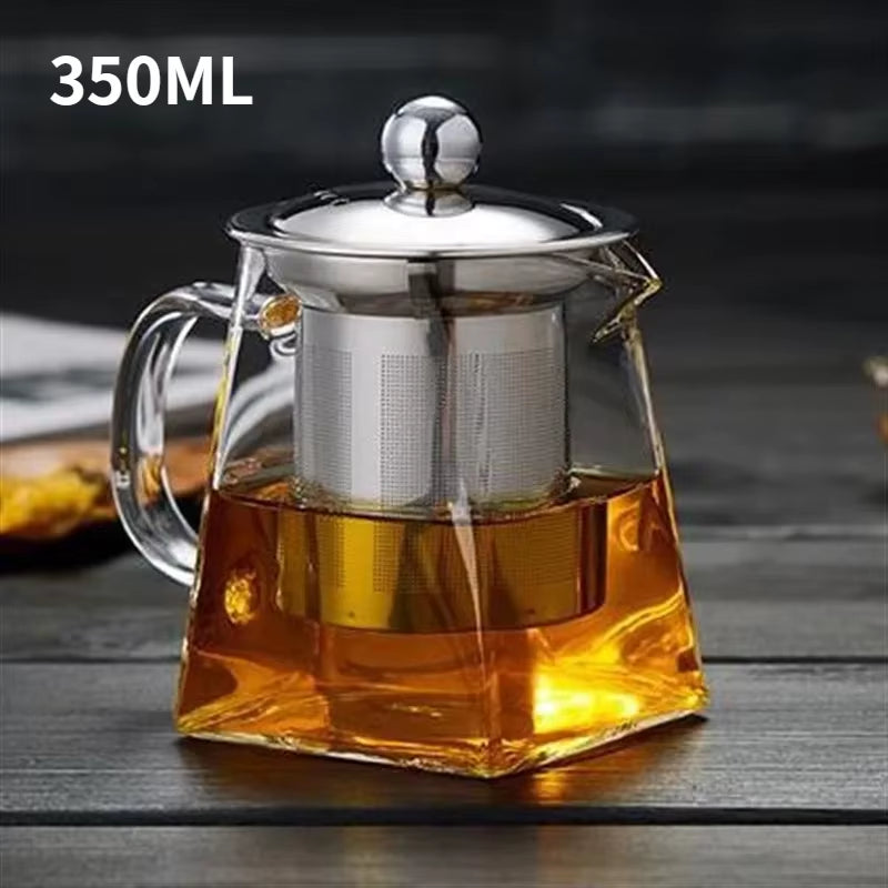 Glass Teapot with Infuser - Heat-Resistant Loose Leaf Tea Pot