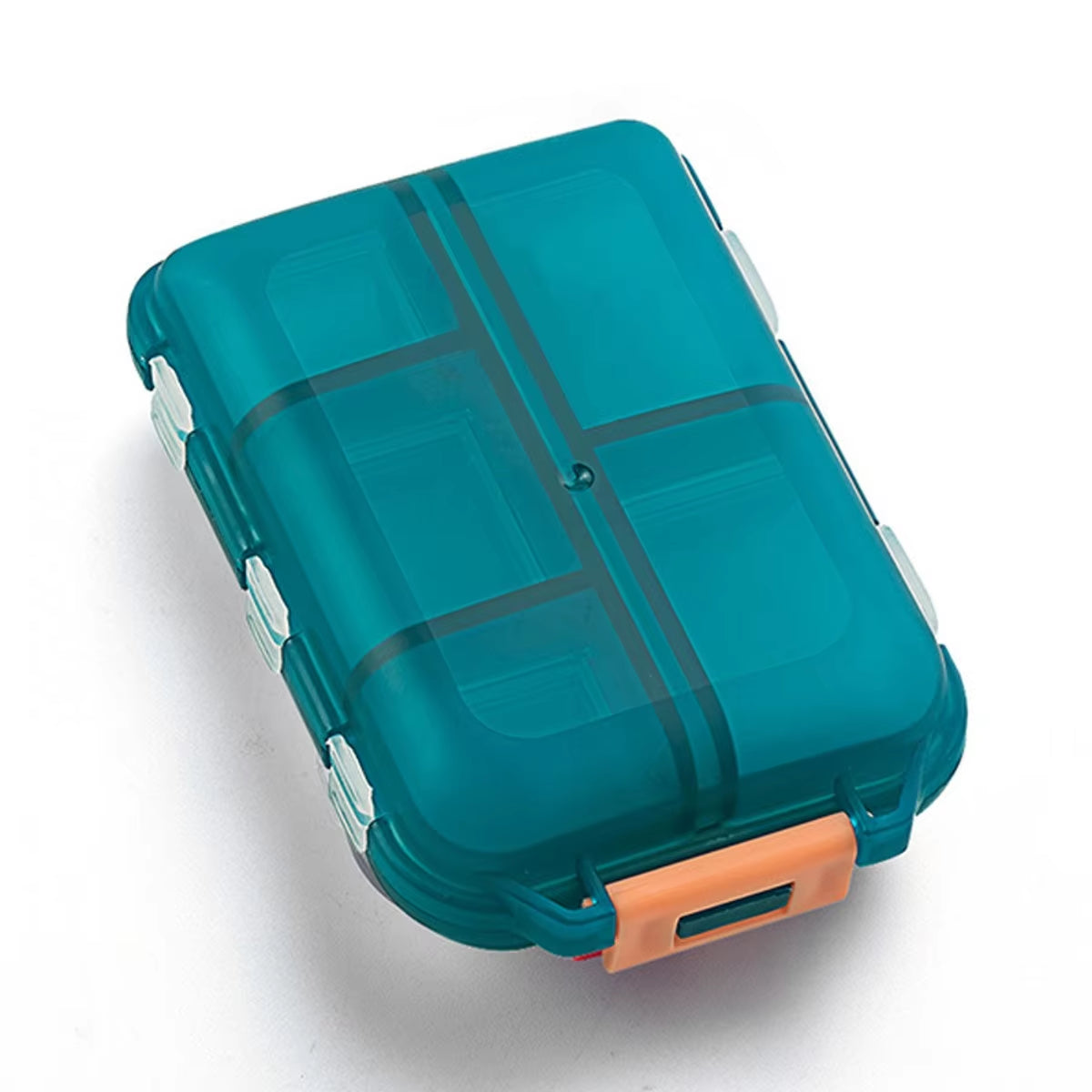 10 Compartment Travel Pill Organizer - Portable Daily Pill Case