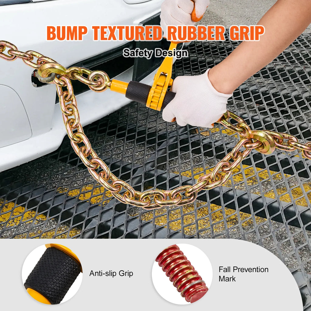 Ratchet Chain Binders 4-Pack, 1/4-5/16 in Load Binders with Grab Hooks – image 4