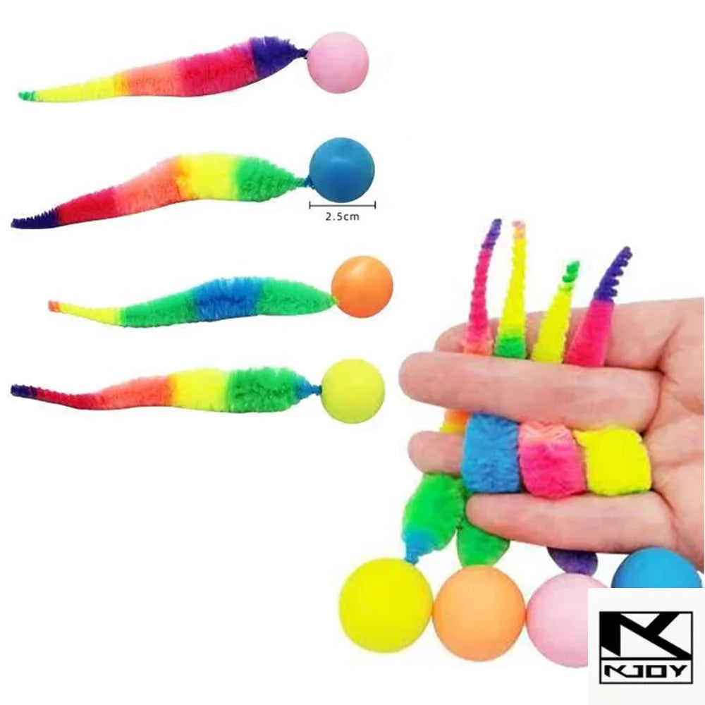 Cat Caterpillar Toy with Bouncing Ball, Interactive Indoor Teaser – image 2