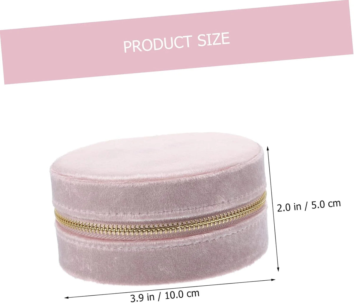 Travel Jewelry Box – Pink Portable Case for Rings & Earrings – image 9