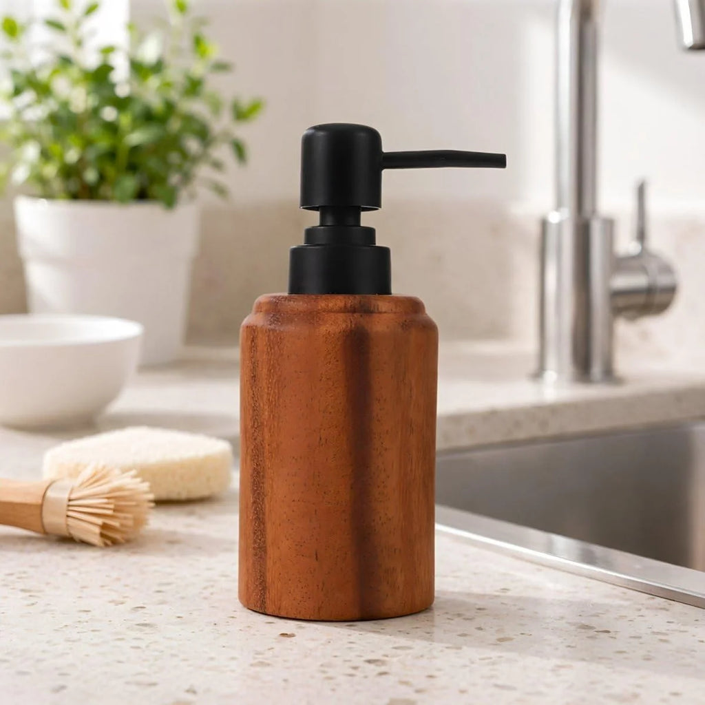 Wood Soap Dispenser - 250ml Refillable Pump Bottle – image 7
