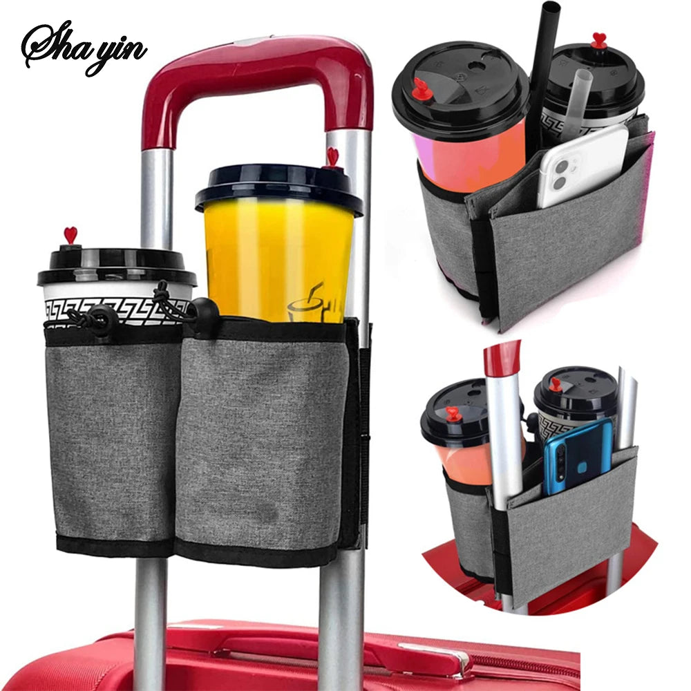 Luggage Cup Holder - Suitcase Handle Drink Caddy for Travel – image 2