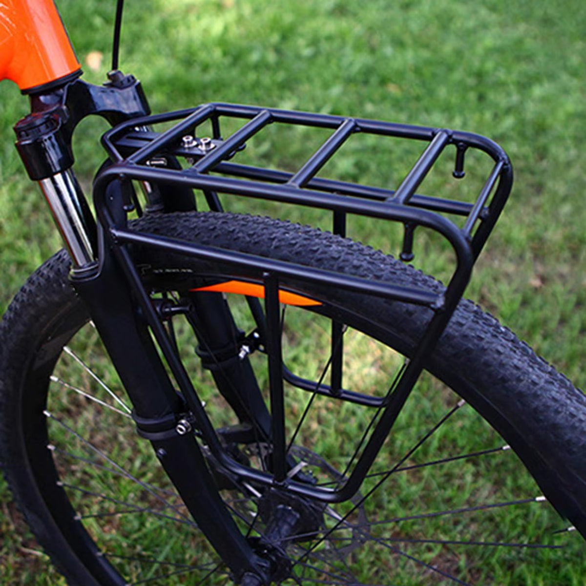 Bike Front Rack, Steel Fork Mount Cargo Carrier for Bags, 25 kg – image 2