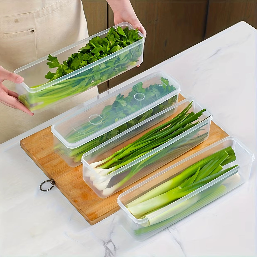 Produce Storage Containers – Long Fridge Boxes for Herbs and Veggies – image 3