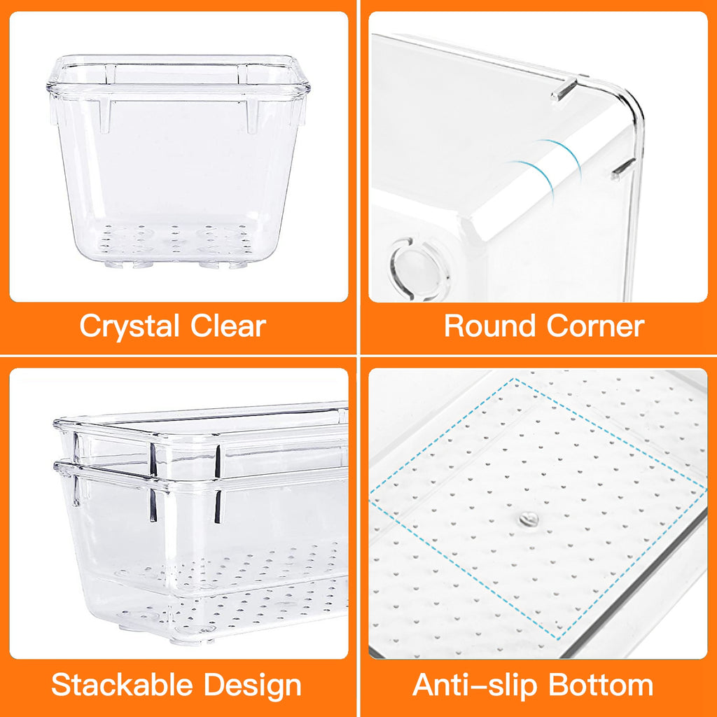 25-Piece Clear Drawer Organizer Tray Set – image 6