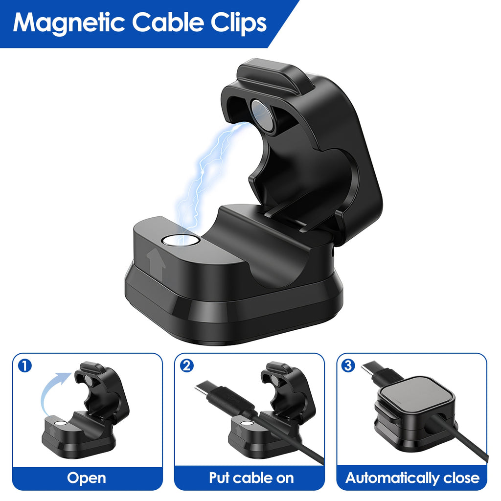 Magnetic Cable Clips – 6 Pack Adhesive Cord Organizer – image 3