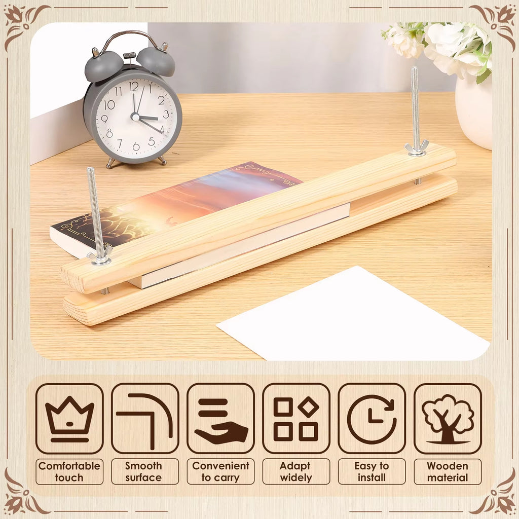 Wooden Book Press for Bookbinding and Paper Flattening – image 6