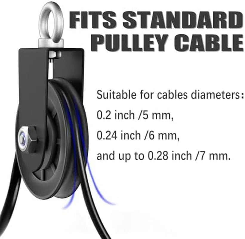 Gym Cable Pulley Wheel for Home Gym, 90 mm Silent Bearing, 660 lb – image 3