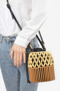 Handmade Bamboo Clutch Bag, Box Style Evening Purse – image 5