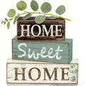Farmhouse Home Sweet Home Wood Block Decor Set, 4 Pieces