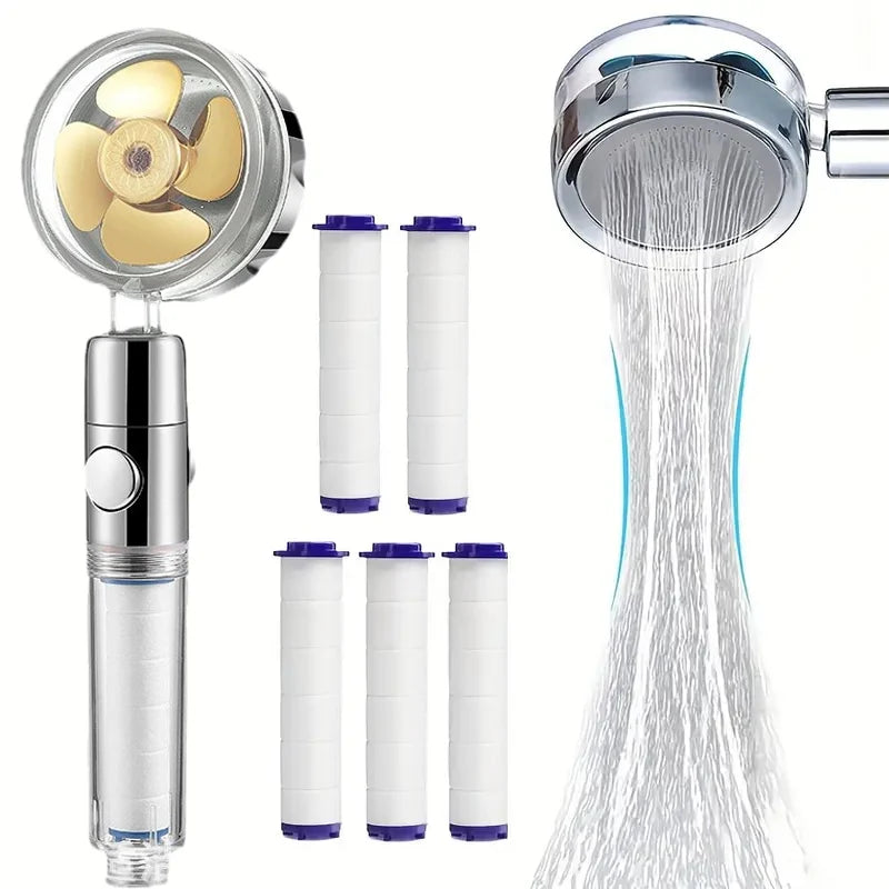 Turbo Fan Handheld Shower Head, 360 Rotating High Pressure Sprayer – image 9
