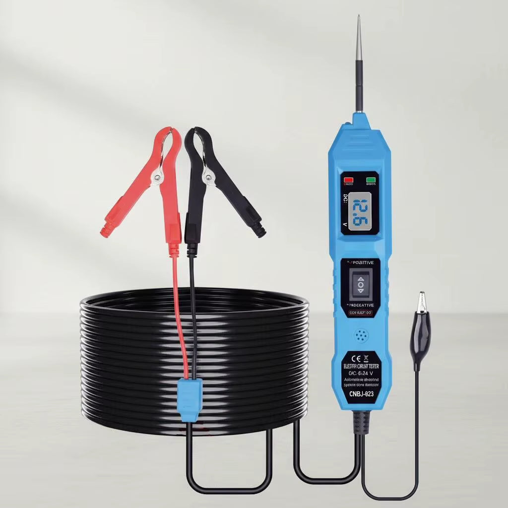 Automotive Power Probe Circuit Tester with LCD, 12V/24V, 14.8 ft Lead – image 1