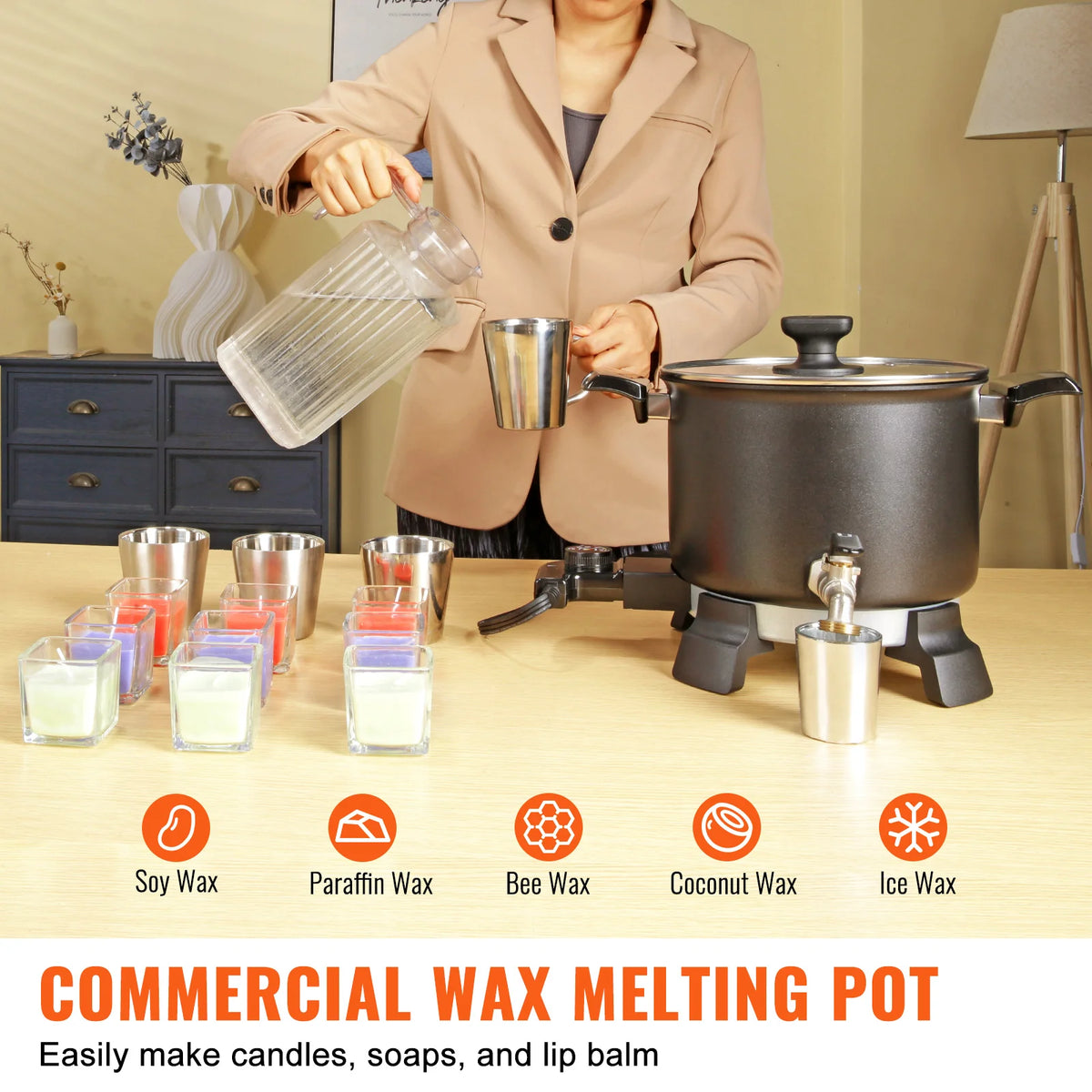 5 Liter Electric Wax Melter for Candle Making with Pour Spout – image 2