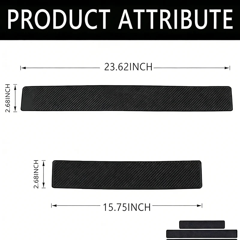 Car Door Sill Protector – 4 Pc Carbon Fiber Texture Entry Guards – image 5