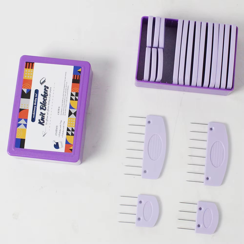 Knit Blockers Set 20 Pc Stainless Pin Blocking Combs