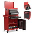 Rolling Tool Chest, 5-Drawer Steel Cabinet with Detachable Top Box