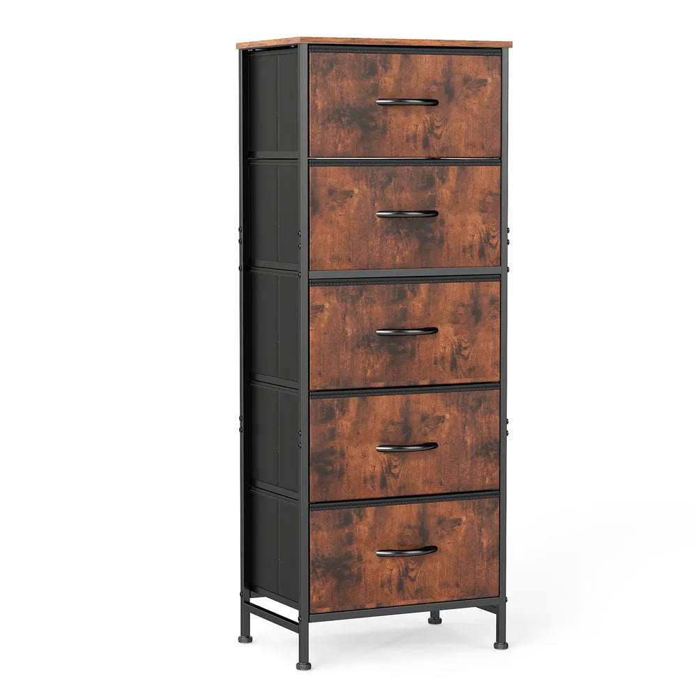 Fabric Dresser 5-Drawer 48 Inch, Bedroom Closet Storage Tower – image 10