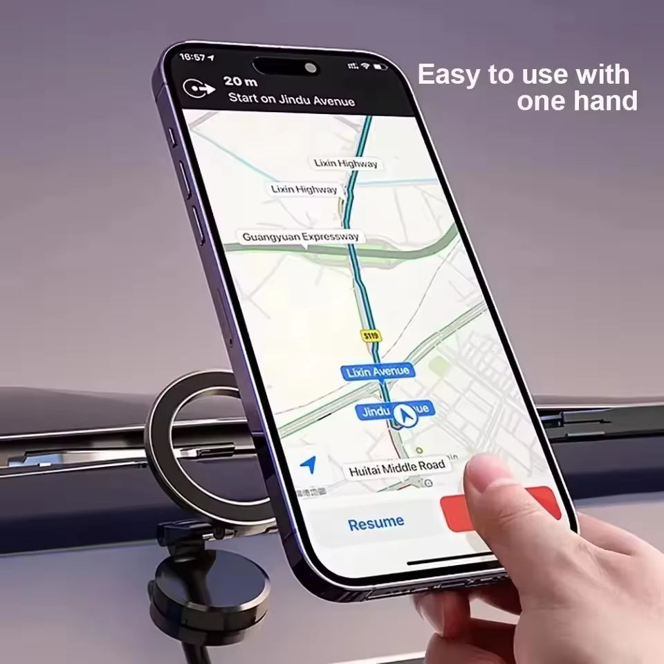 Magnetic Car Phone Holder - Foldable Dashboard & Desk Phone Mount Stand